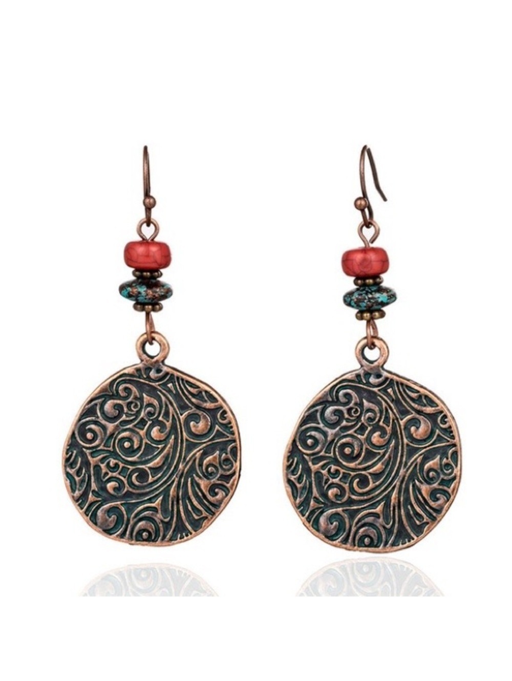 Antique Gold Medallion Earrings